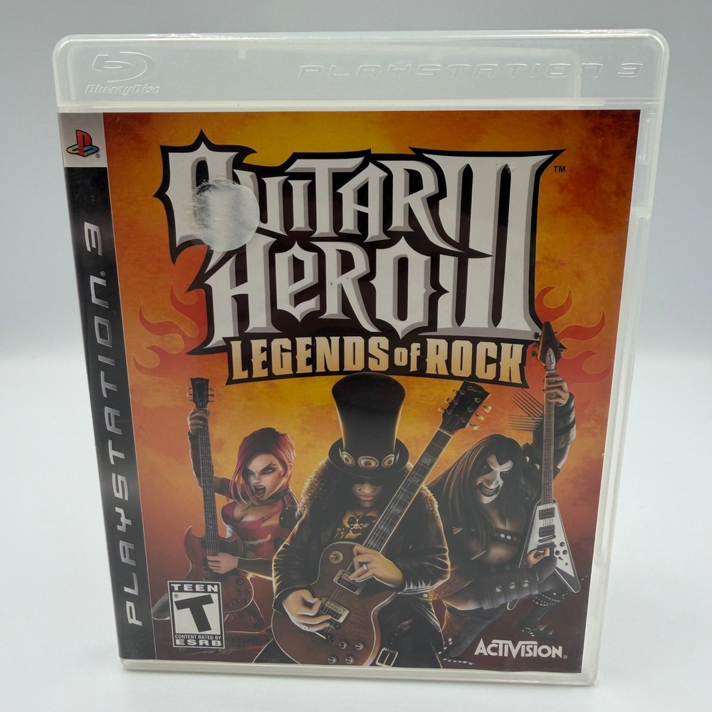Guitar Hero III Legends of Rock Sony PlayStation 3 PS3 Video Game Activision